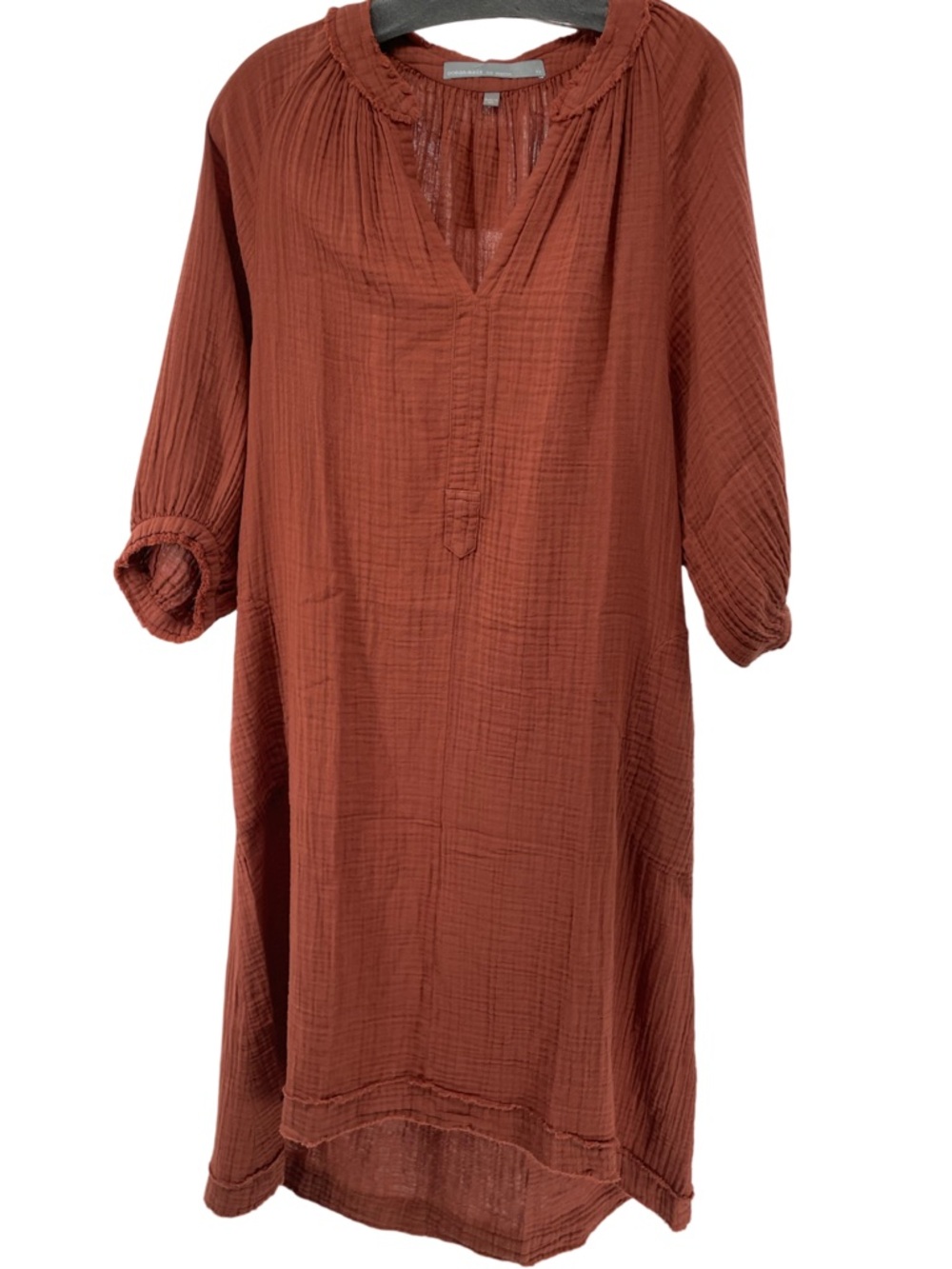 Ocean+Main Gauze Tunic Dress XS Rust Excellent